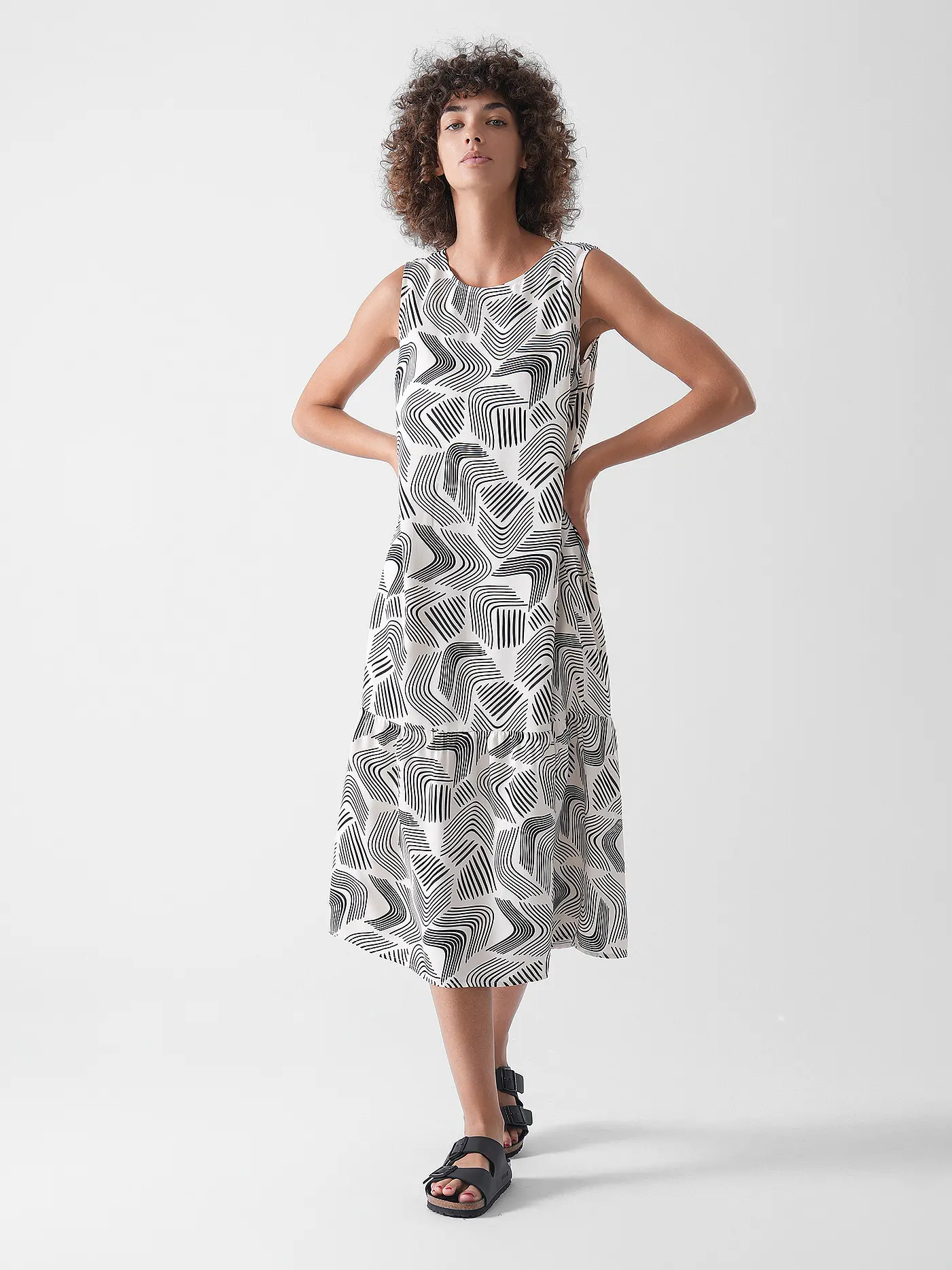OPUS | Midikleid WICY MOVE | beige